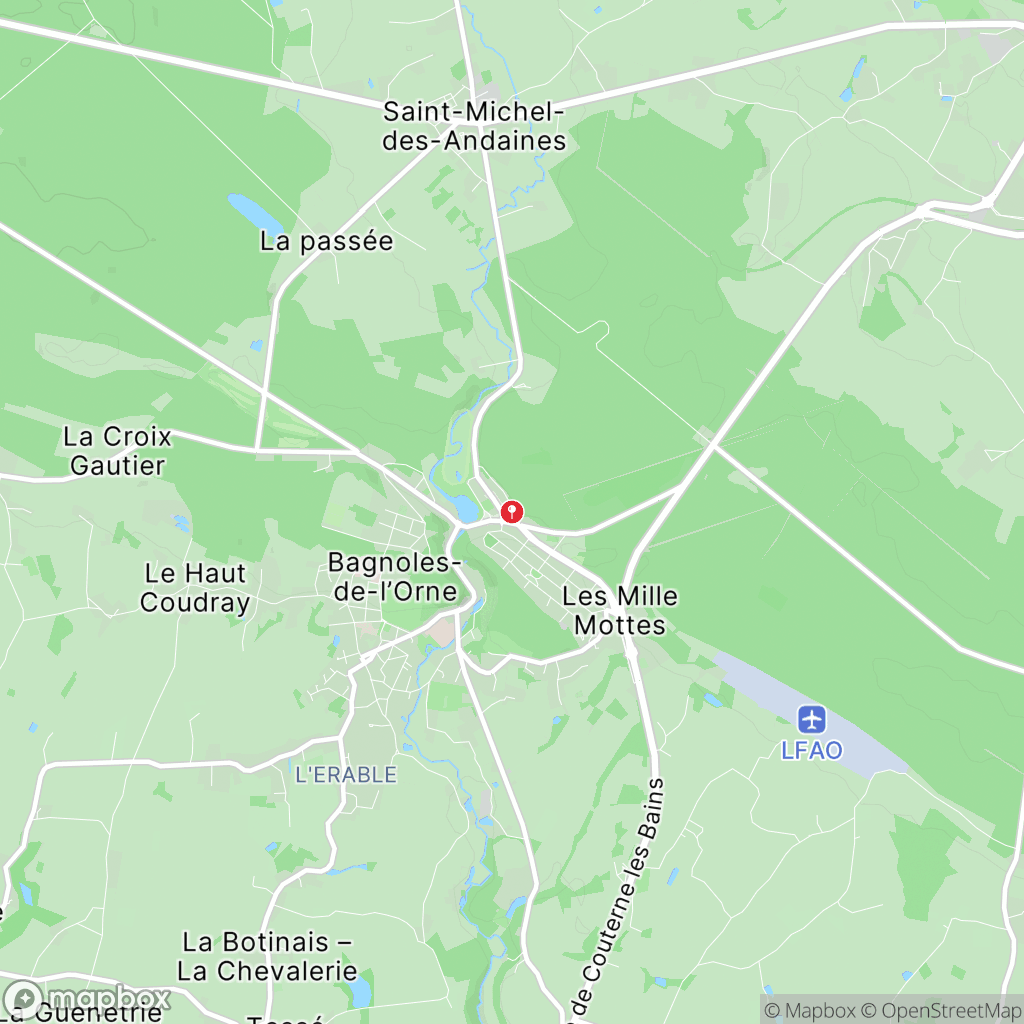 Forêt d'Andaine : carte des parcours de randonnée - France