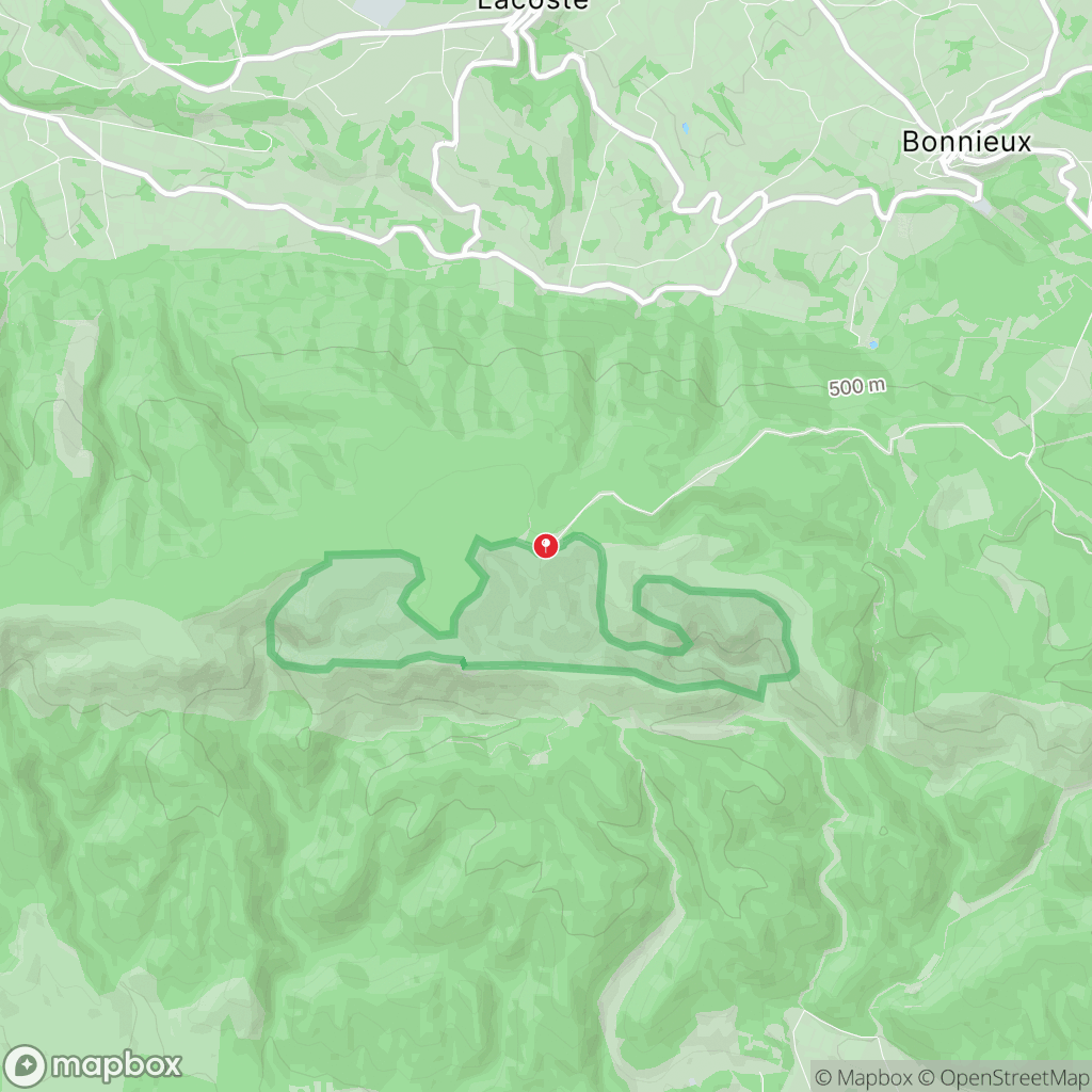 Carte de la zone de délimitation de randonnee-foret-des-cedres-luberon