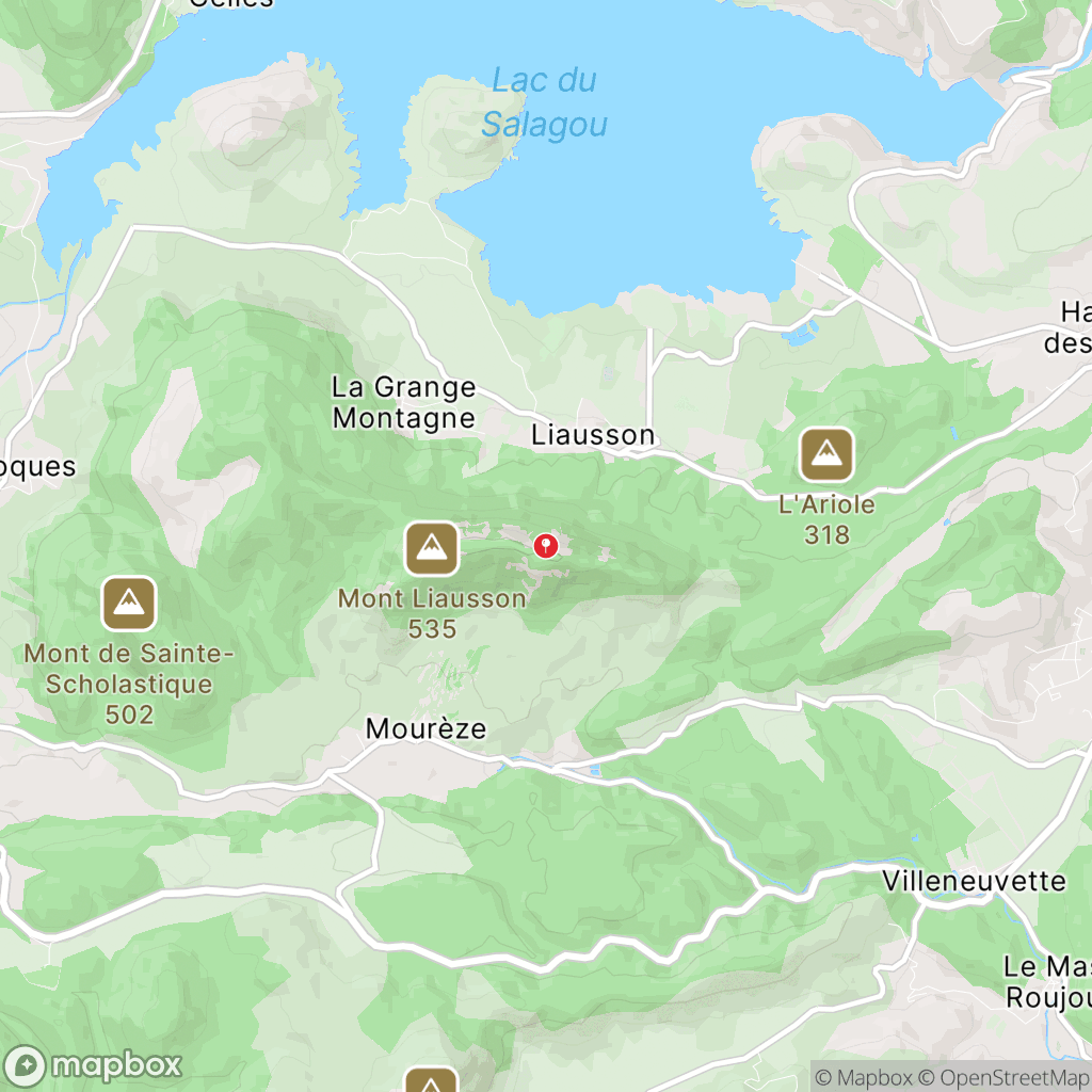 Mont Liausson : carte des parcours de randonnée - France