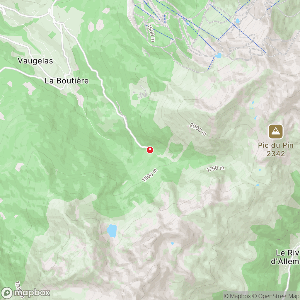 Carte de la zone de délimitation de randonnee-lac-de-crop-belledonne