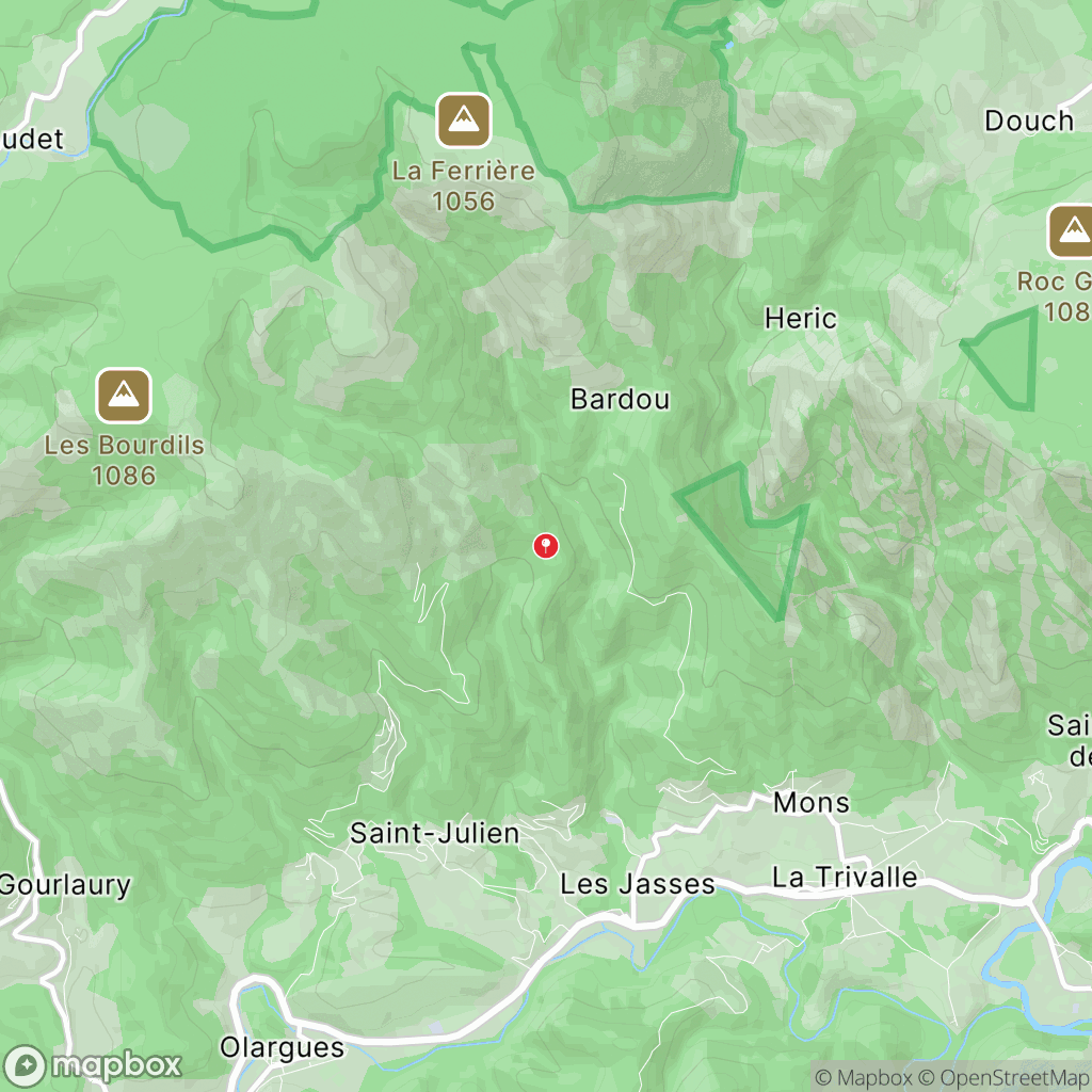 Carte de la zone de délimitation de randonnee-gorges-d-heric-herault