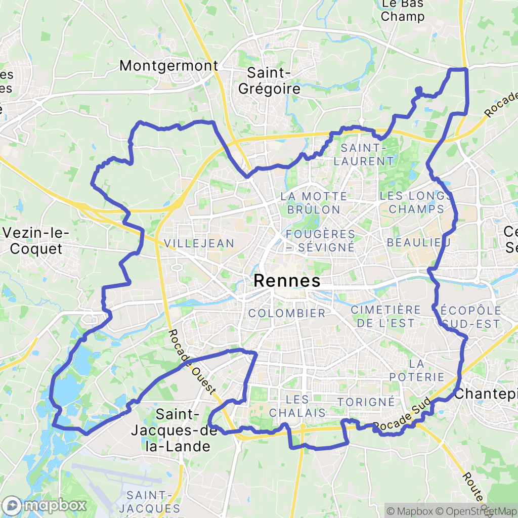 Carte de la zone de délimitation de balades-rennes-ille-et-vilaine