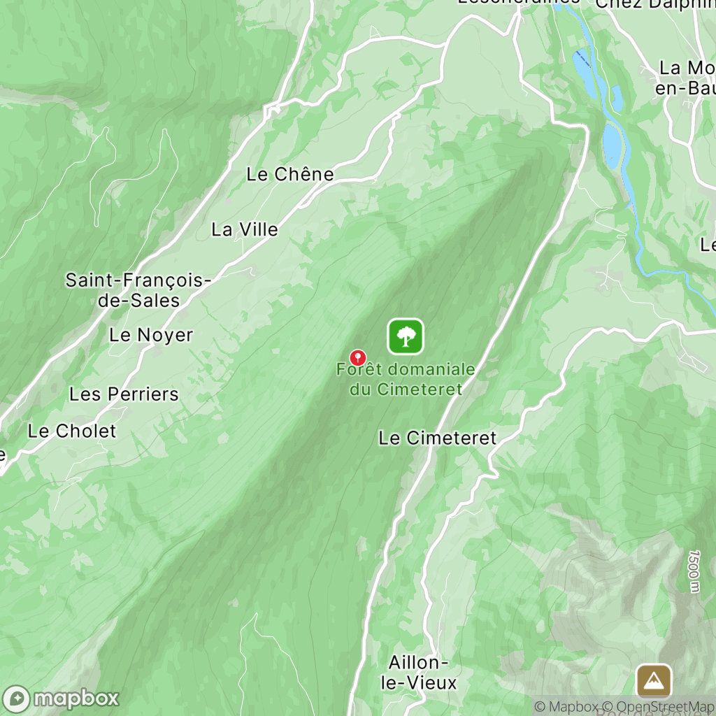 Cascade du Pissieu : carte des parcours de randonnée - France