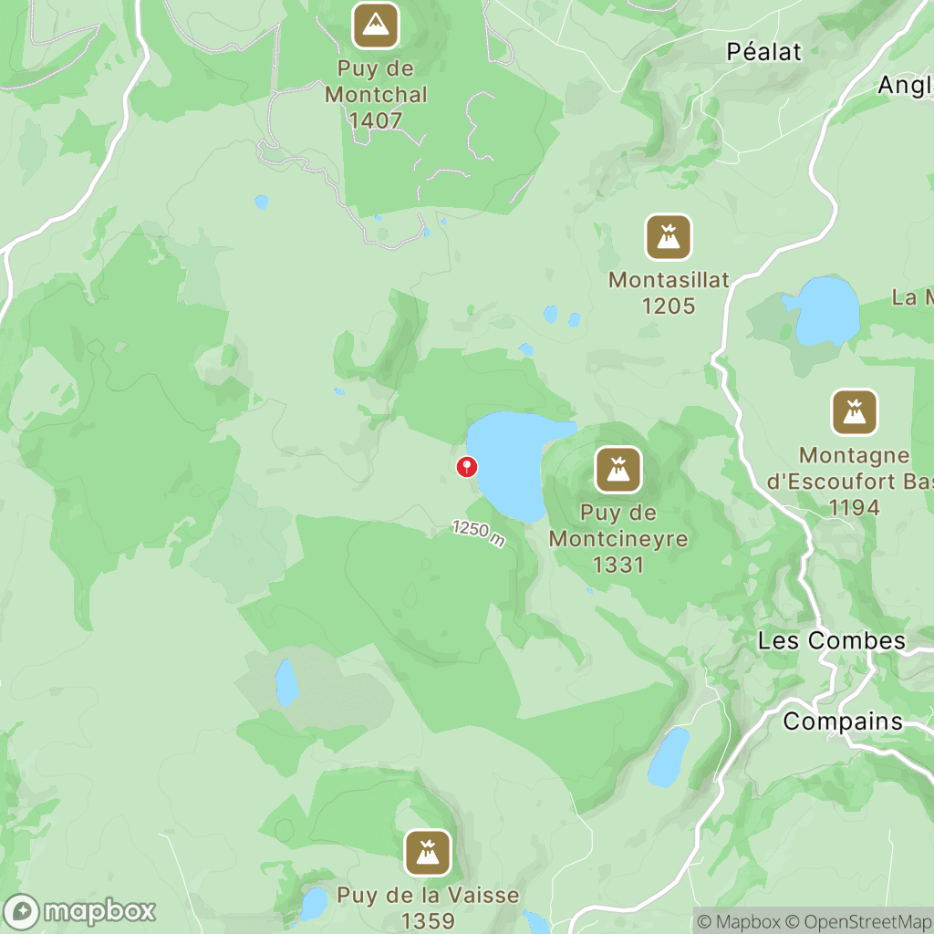 Carte de la zone de délimitation de randonnee-lac-de-montcineyre-puy-de-dome