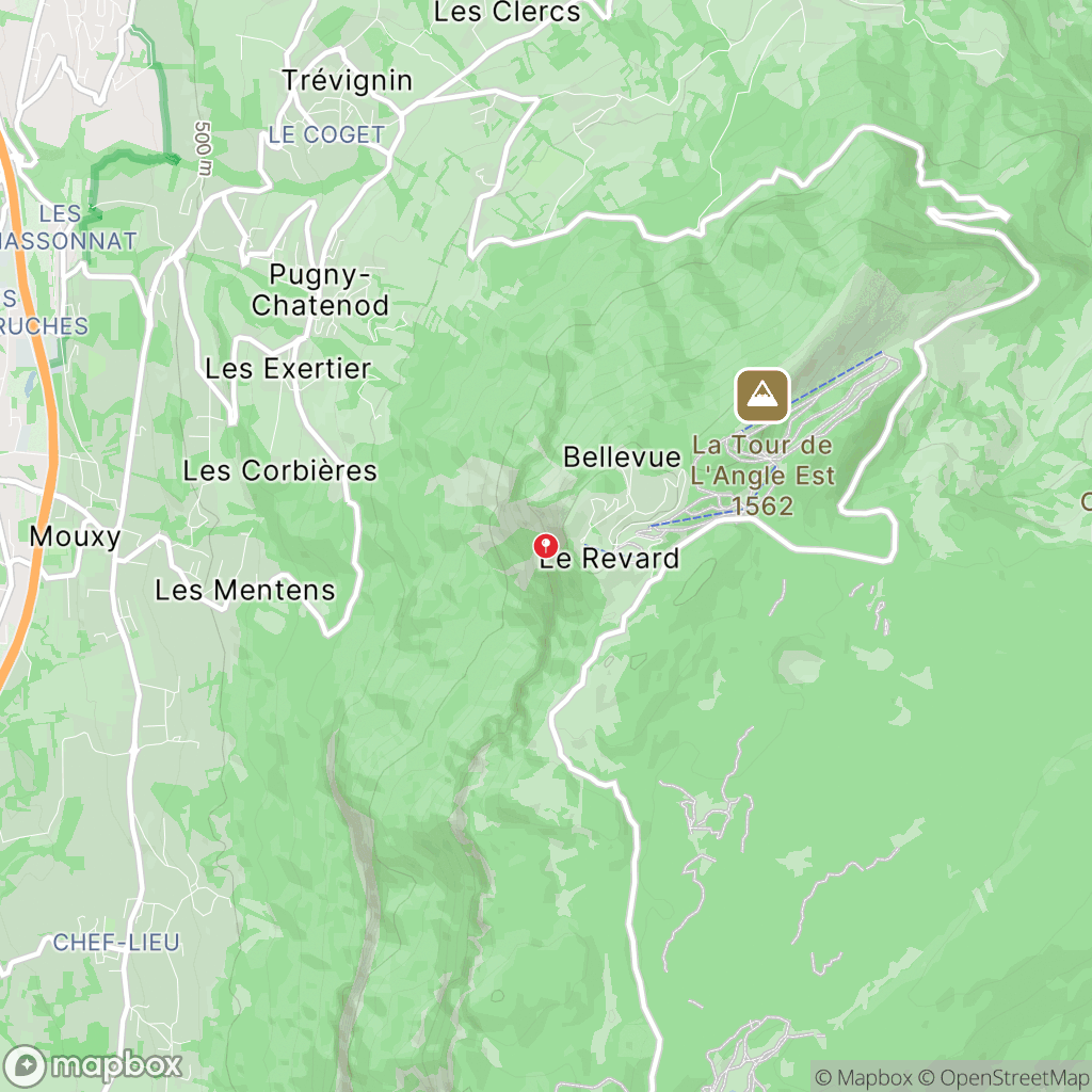 Carte de la zone de délimitation de randonnee-belvedere-mont-revard-savoie