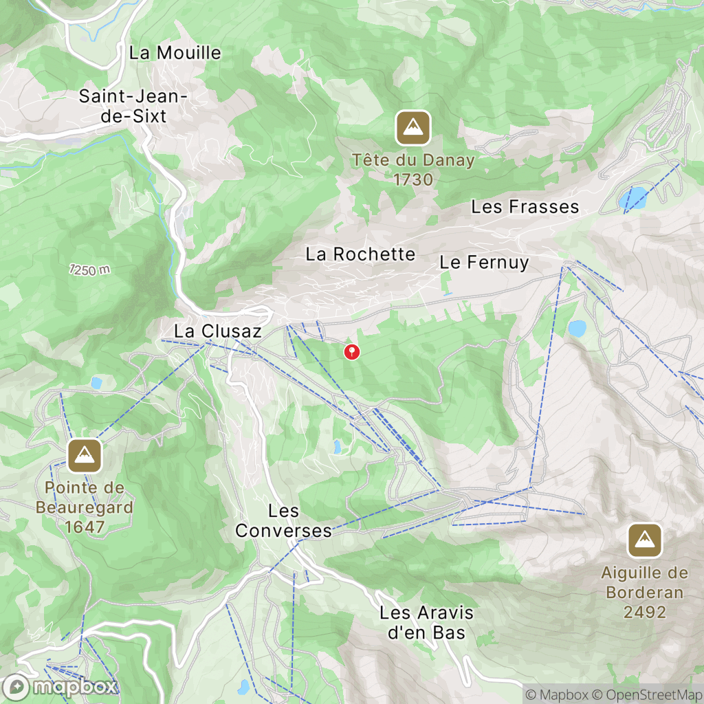 Raquettes La Clusaz : carte des parcours de randonnée - France