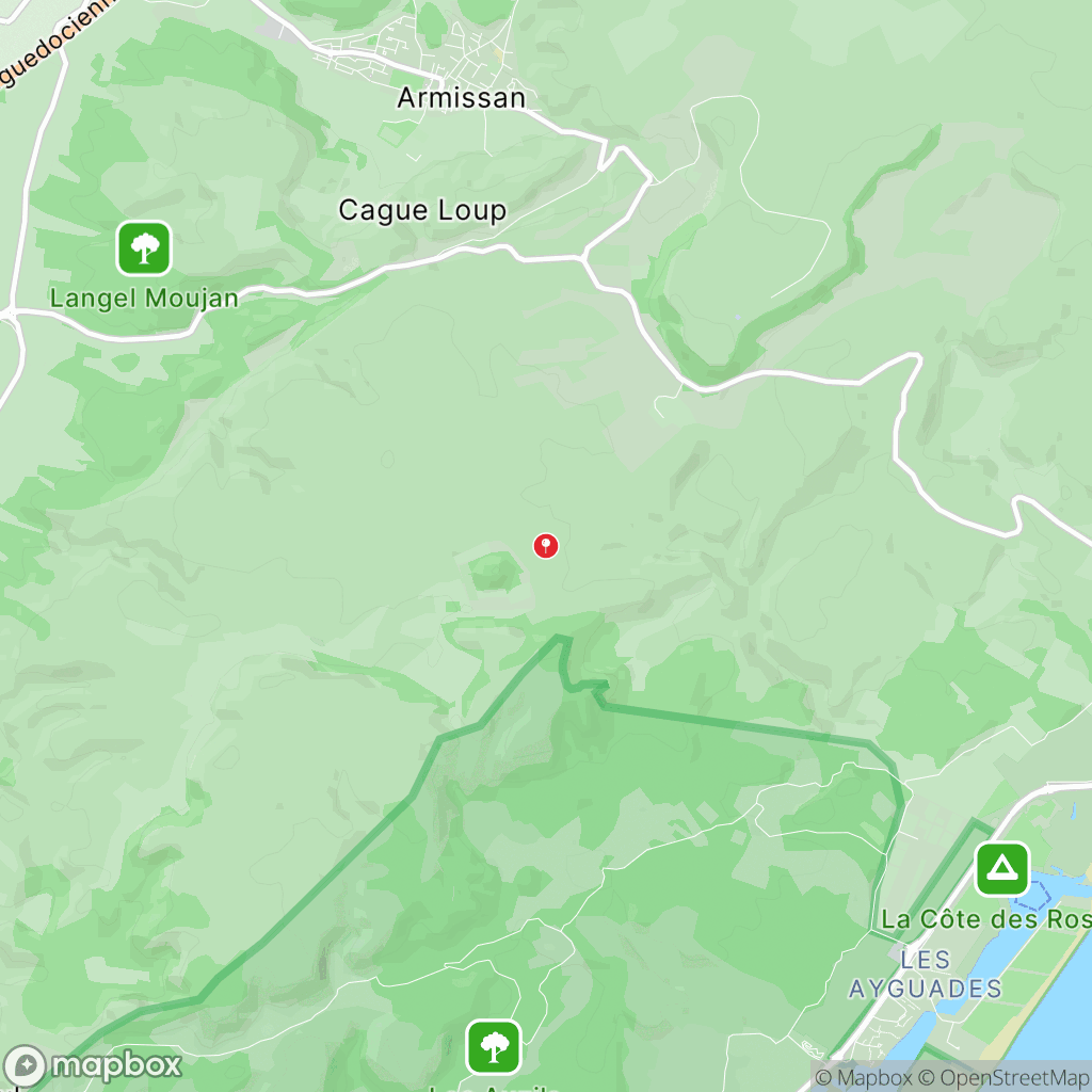 Massif de la Clape : carte des parcours de randonnée - France