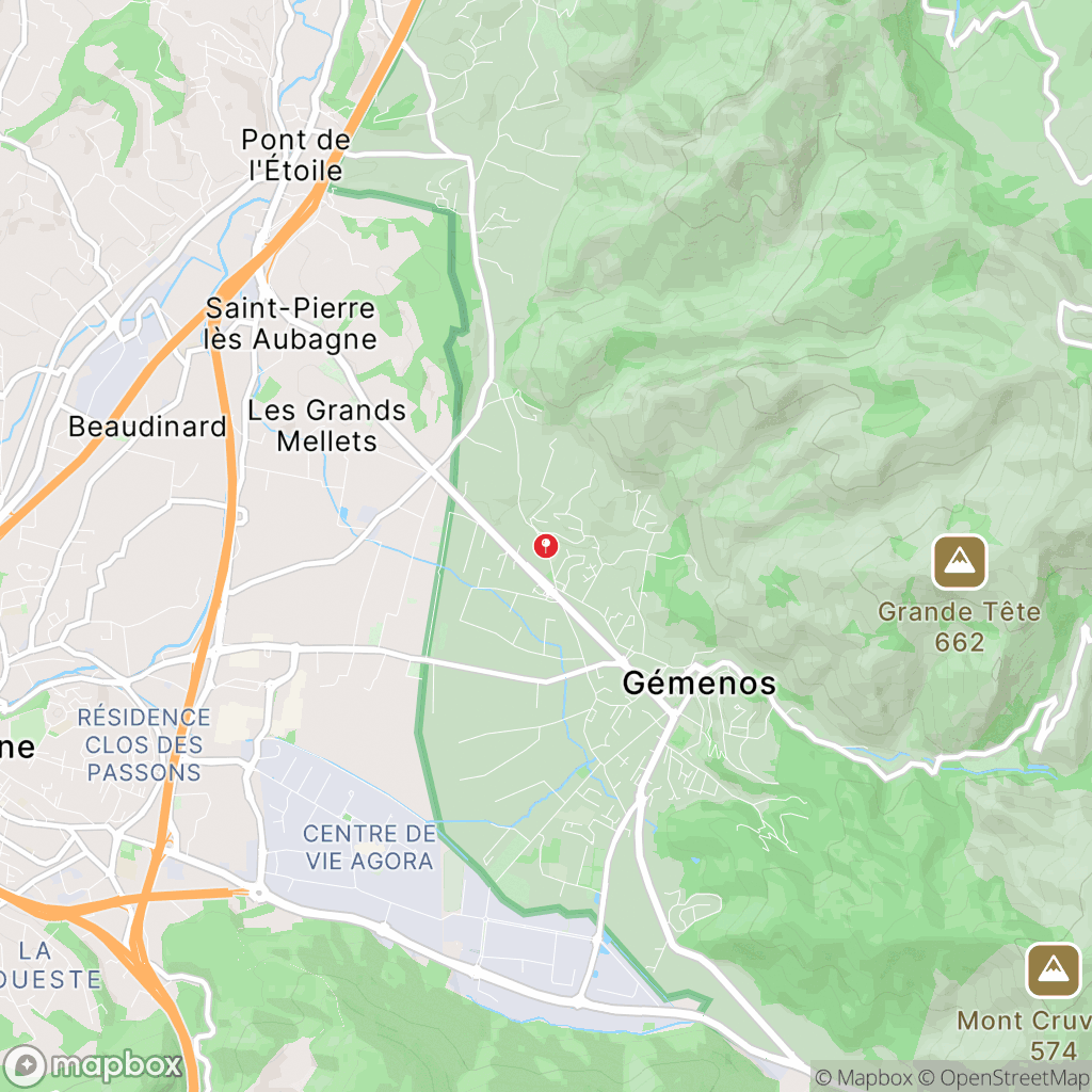 Vallée de Saint-Pons : carte des parcours de randonnée - France