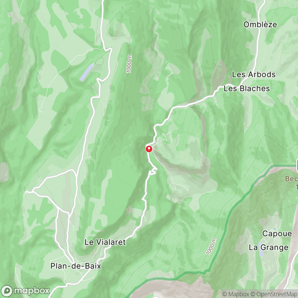 Carte de la zone de délimitation de randonnee-chute-de-la-druise-vercors