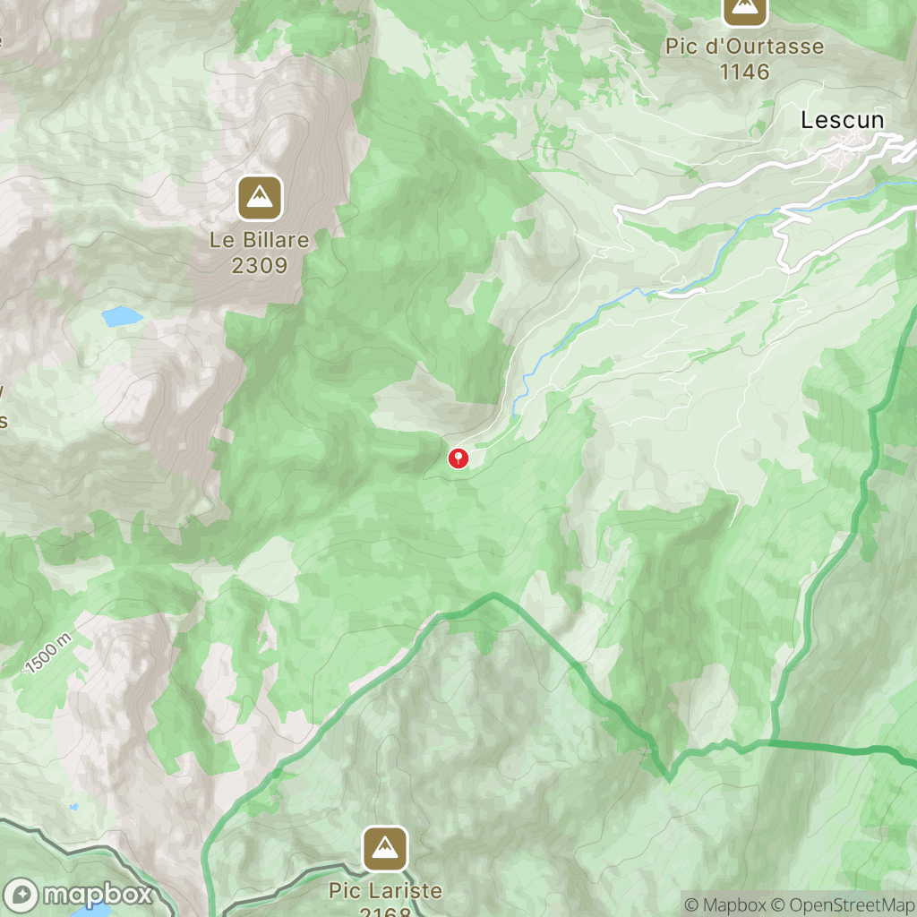 Cirque de Lescun : carte des parcours de randonnée - France