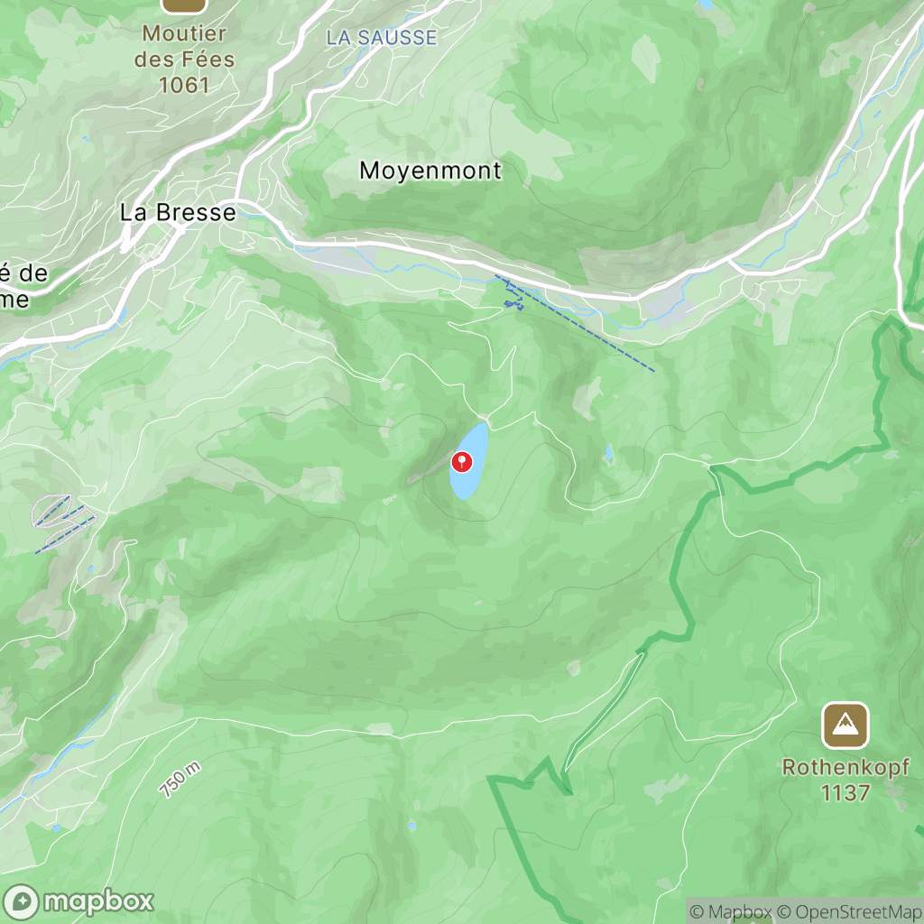 Lac des Corbeaux : carte des parcours de randonnée - France
