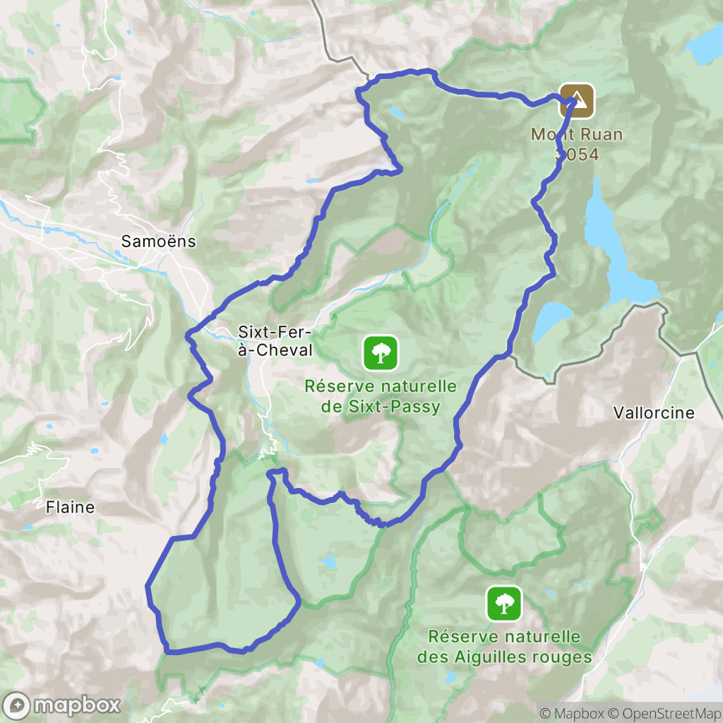 Sixt-Fer-à-Cheval : carte des parcours de randonnée - France