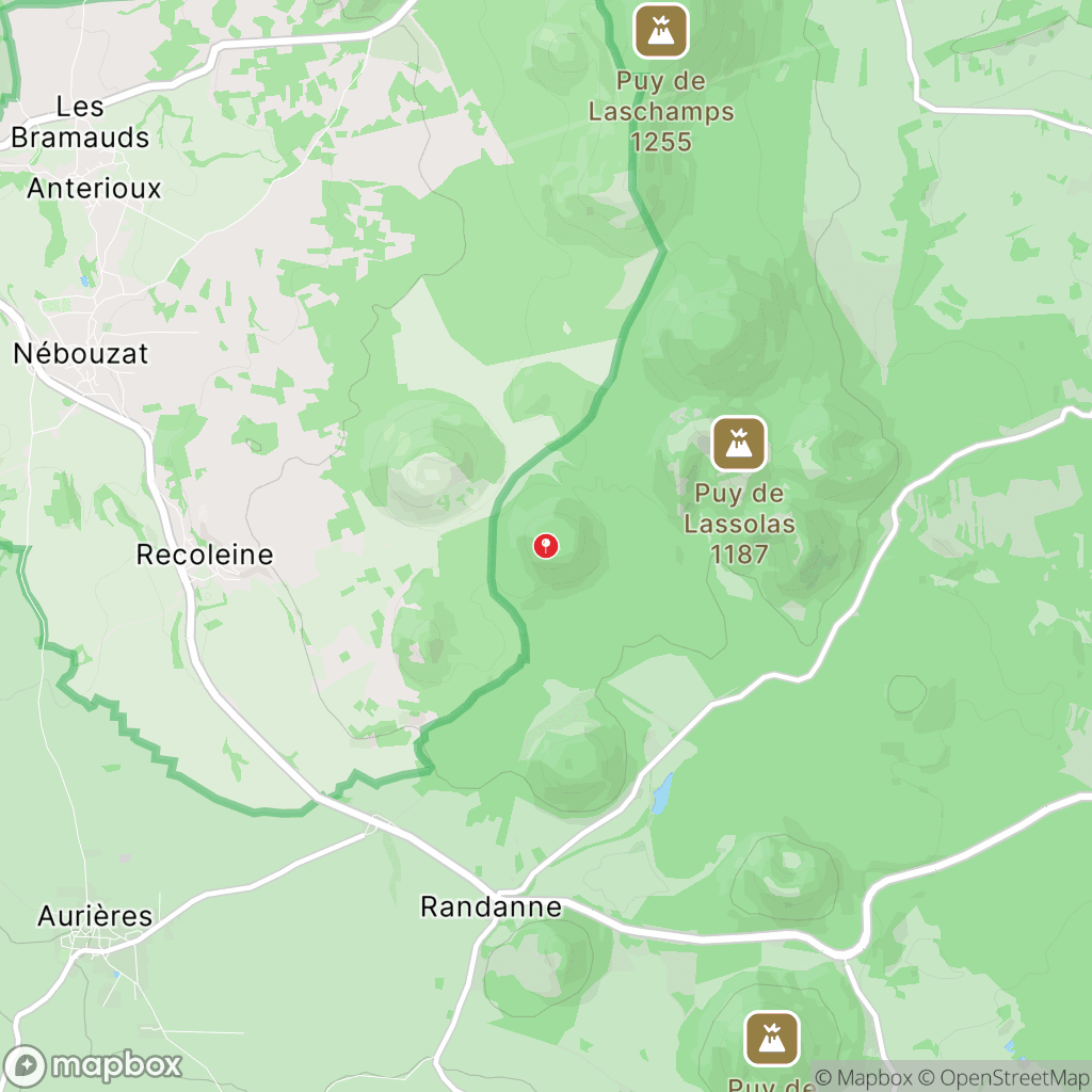 Carte de la zone de délimitation de randonnee-puy-de-la-vache-puy-de-dome