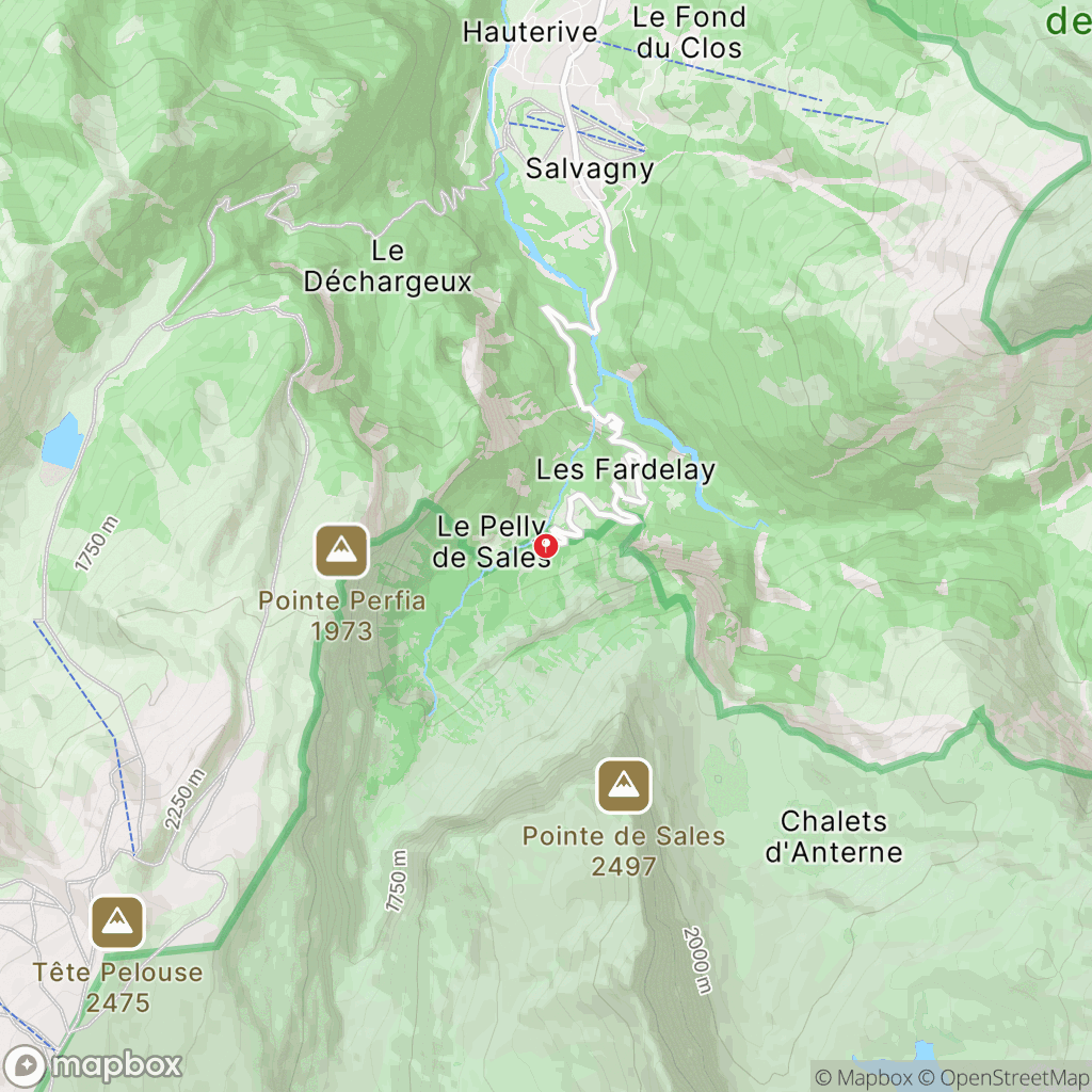 Carte de la zone de délimitation de randonnee-lac-d-anterne-haute-savoie