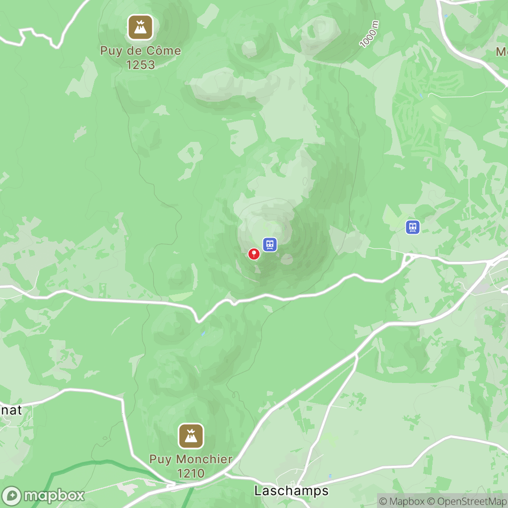 Carte de la zone de délimitation de randonnee-chemin-des-muletiers-puy-de-dome