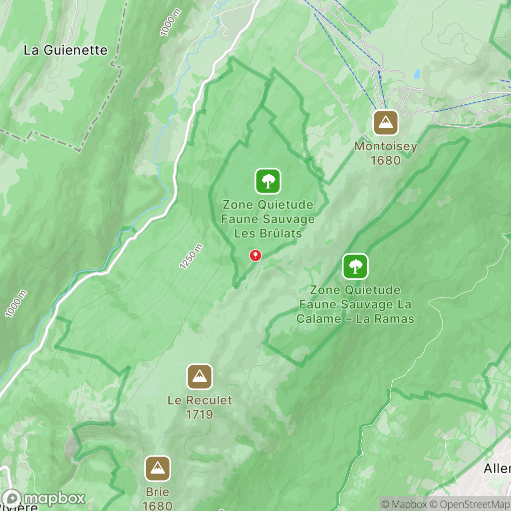 Crêt de la Neige : carte des parcours de randonnée - France