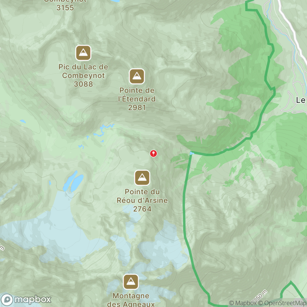Carte de la zone de délimitation de randonnee-lac-de-la-douche-hautes-alpes