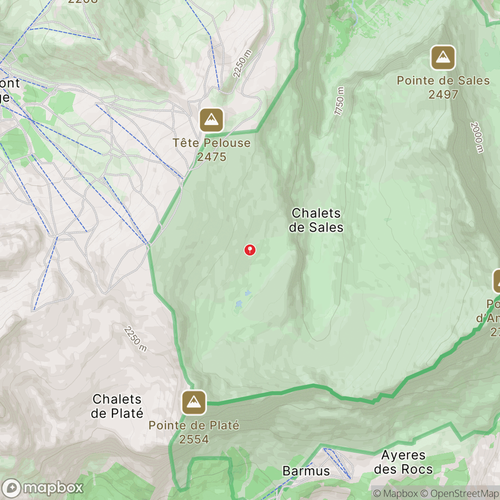 Carte de la zone de délimitation de randonnee-desert-de-plate-haute-savoie
