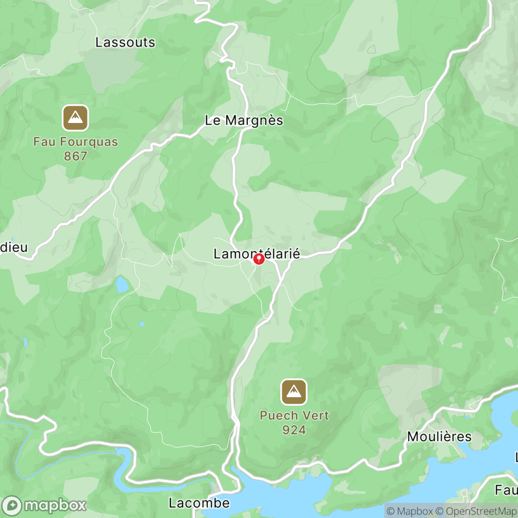 Carte de la zone de délimitation de randonnee-la-salvetat-sur-agout