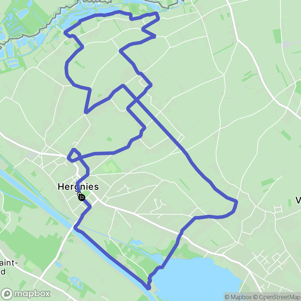 Hergnies : carte du parcours de randonnée - France