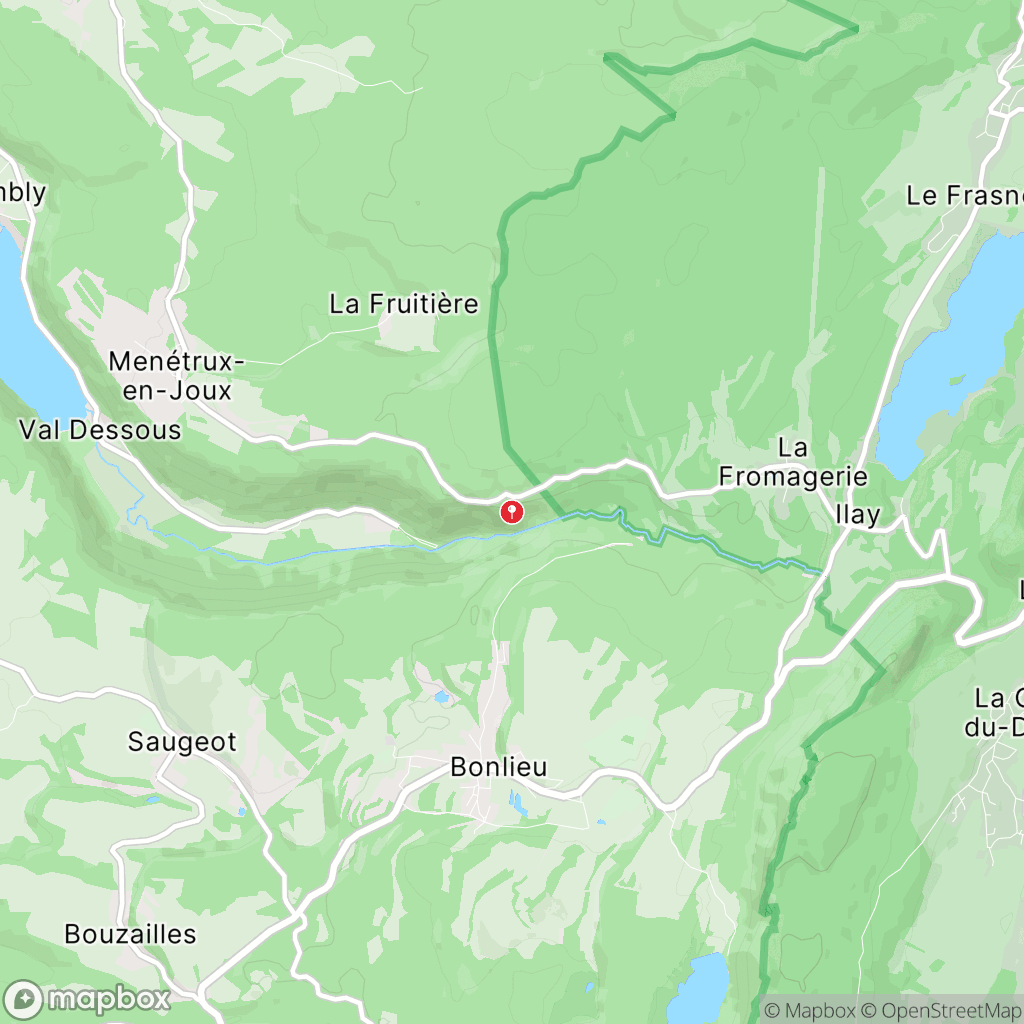 Carte de la zone de délimitation de cascades-du-herisson