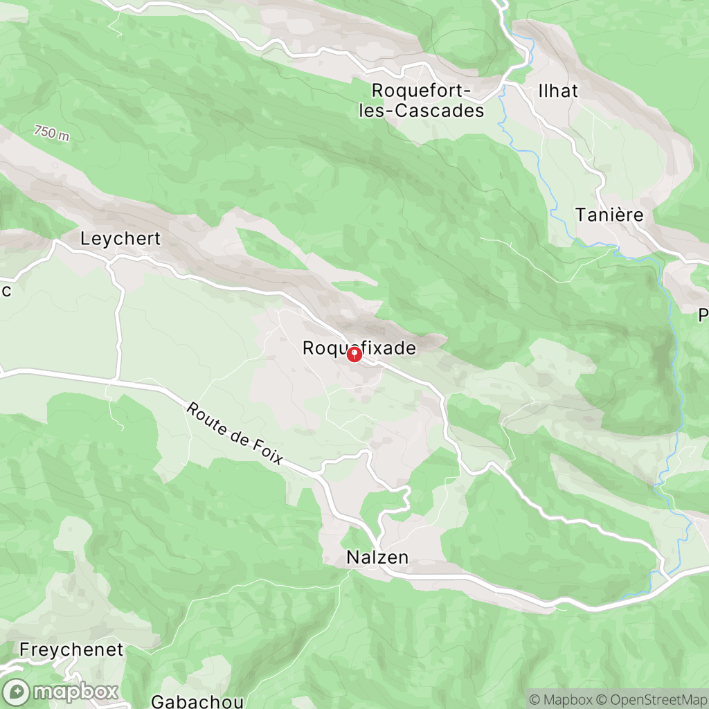 Carte de la zone de délimitation de randonnee-roquefort-les-cascades-ariege