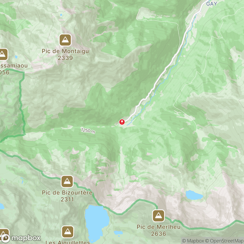 Lac d'Ourrec : carte des parcours de randonnée - France