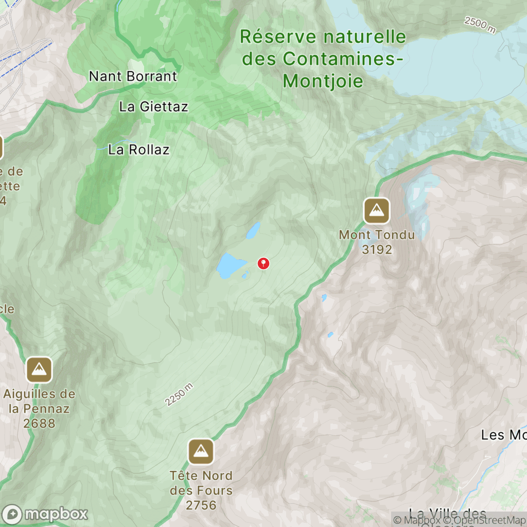 Lacs Jovet : carte des parcours de randonnée - France