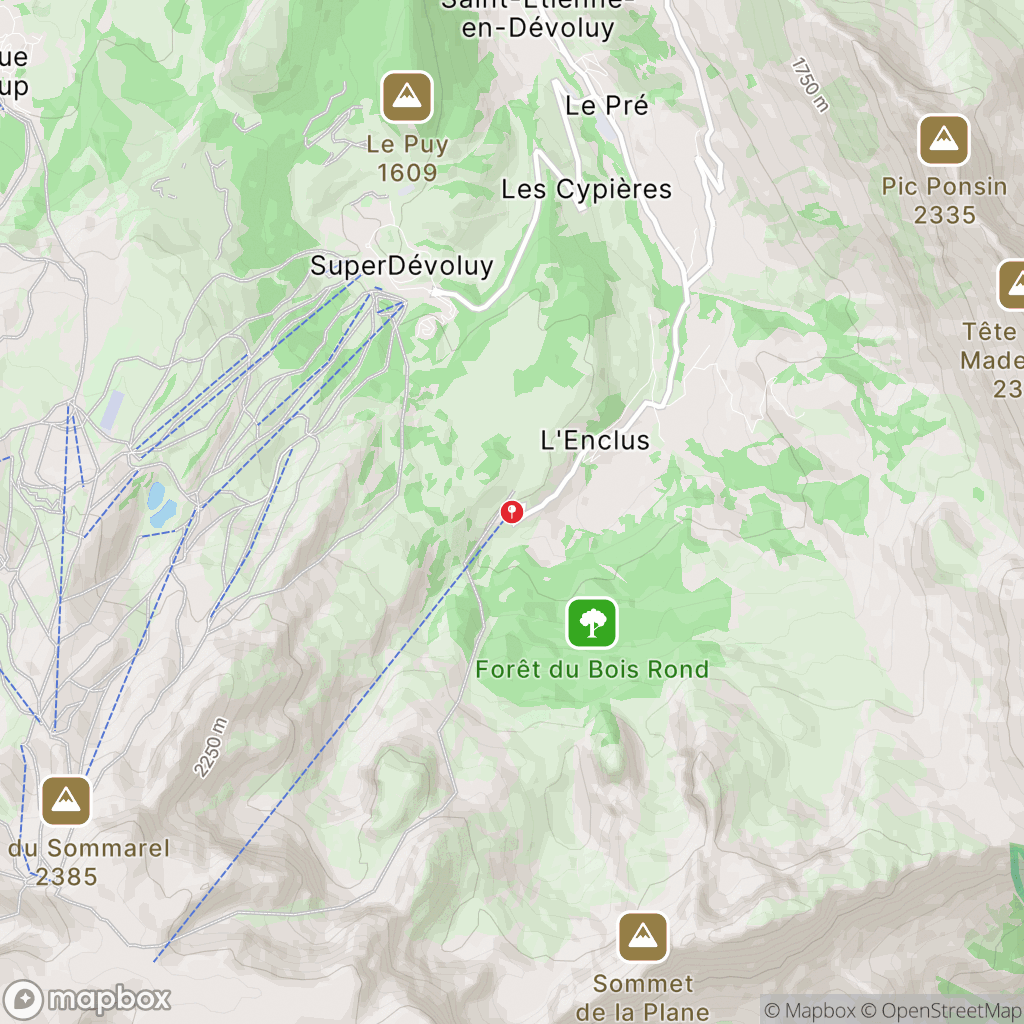 Carte de la zone de délimitation de randonnee-pic-de-bure-hautes-alpes