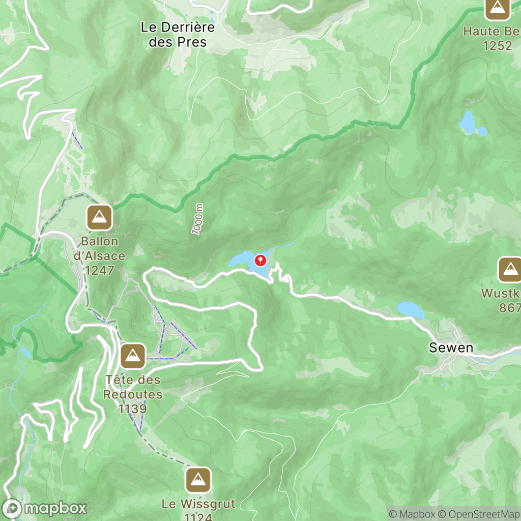 Lac d'Alfeld : carte des parcours de randonnée - France