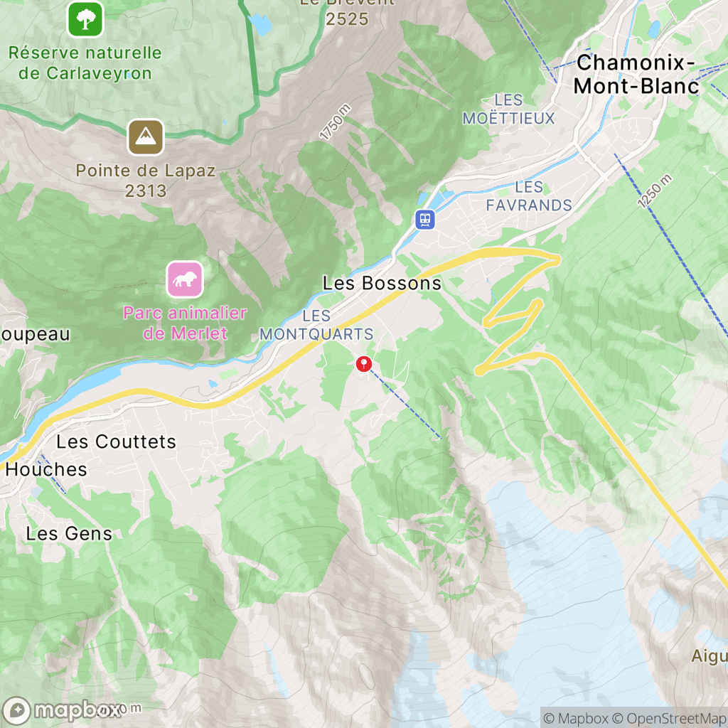 Carte de la zone de délimitation de randonnee-raquette-a-chamonix-et-balades-au-pays-de-l-alpinisme