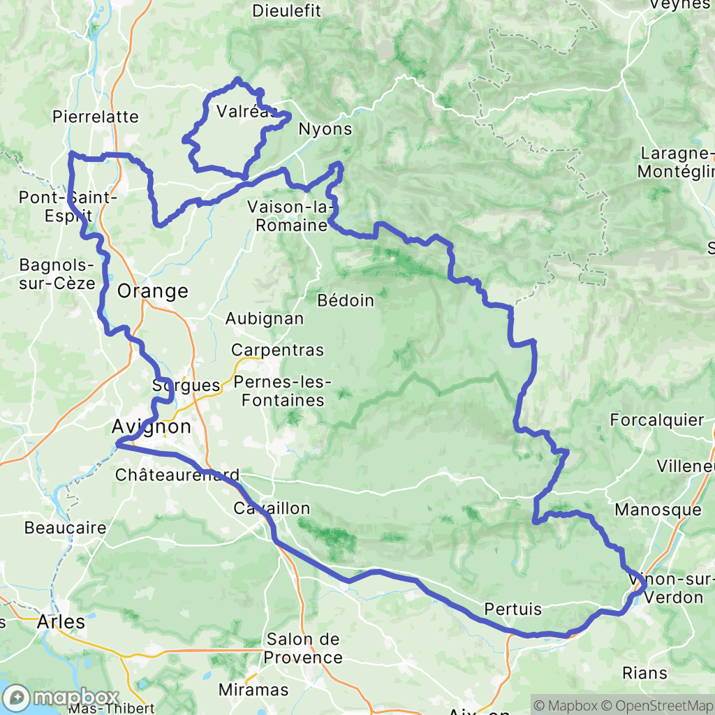Carte de la zone de délimitation de vaucluse