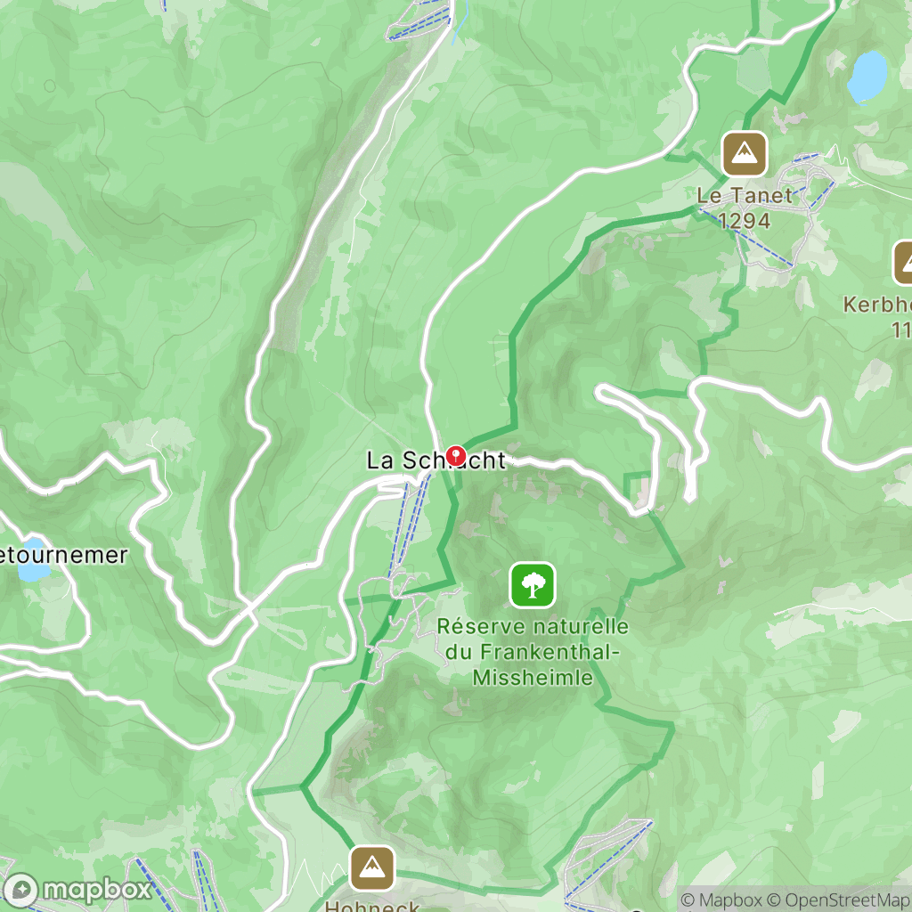 Carte de la zone de délimitation de randonnee-sentier-des-roches-vosges