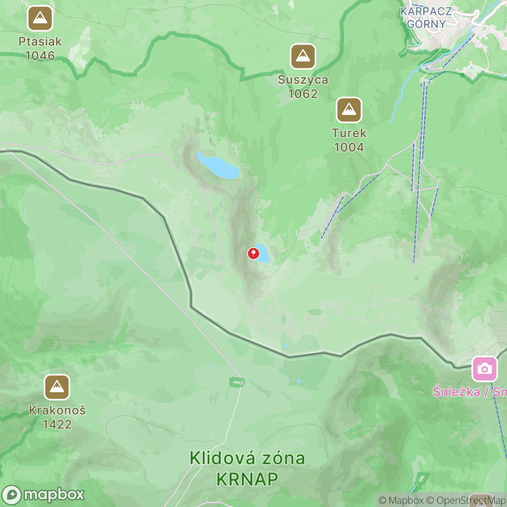 Mały Staw: mapa szlaków turystycznych - Polska