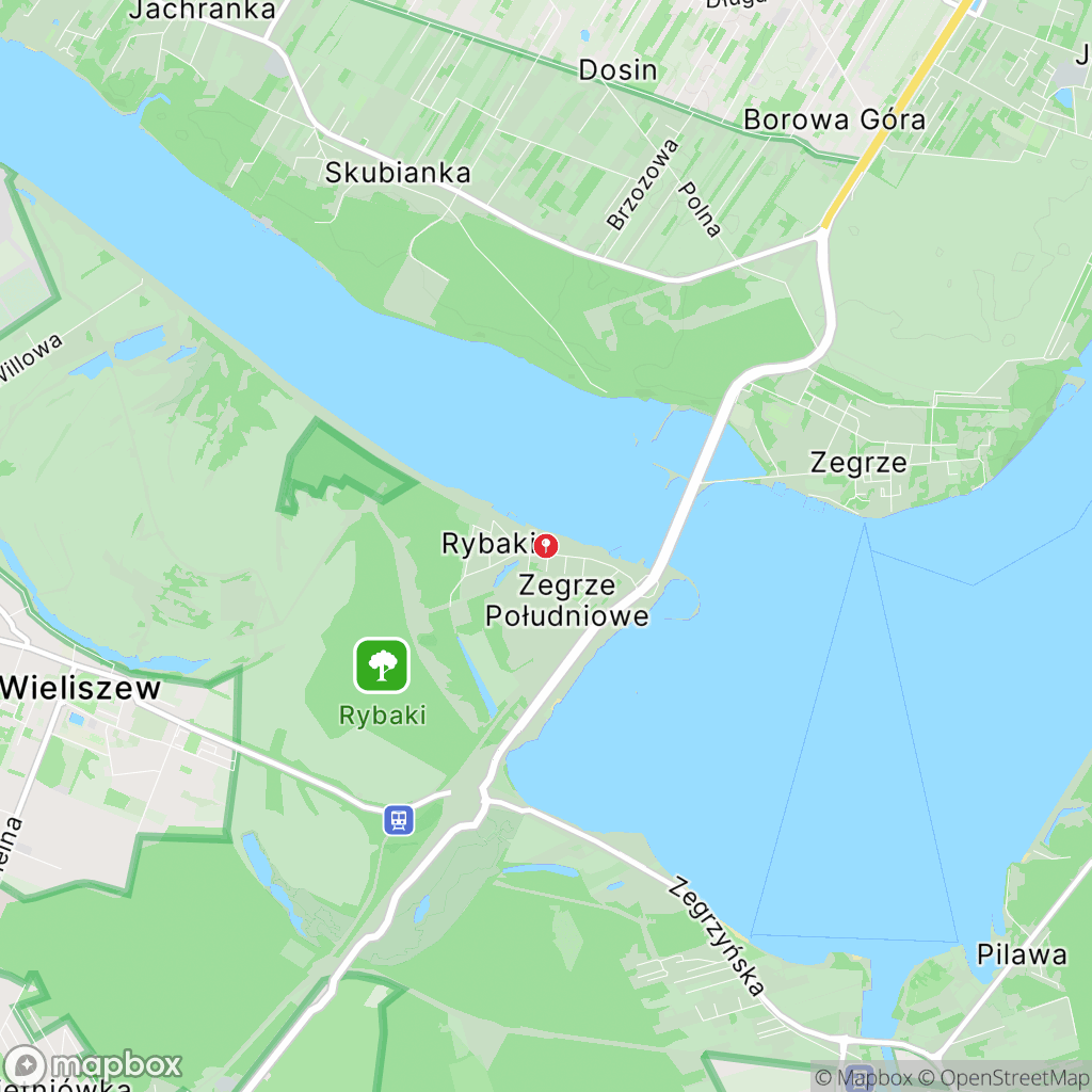 Jezioro Zegrzyńskie: mapa szlaków turystycznych - Polska