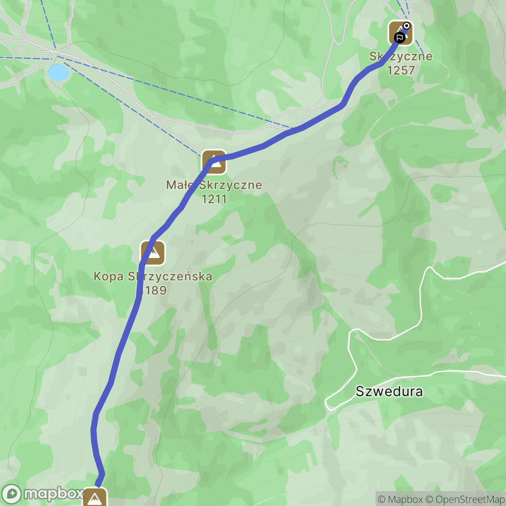 Szczyrk: mapa trasy - Poland