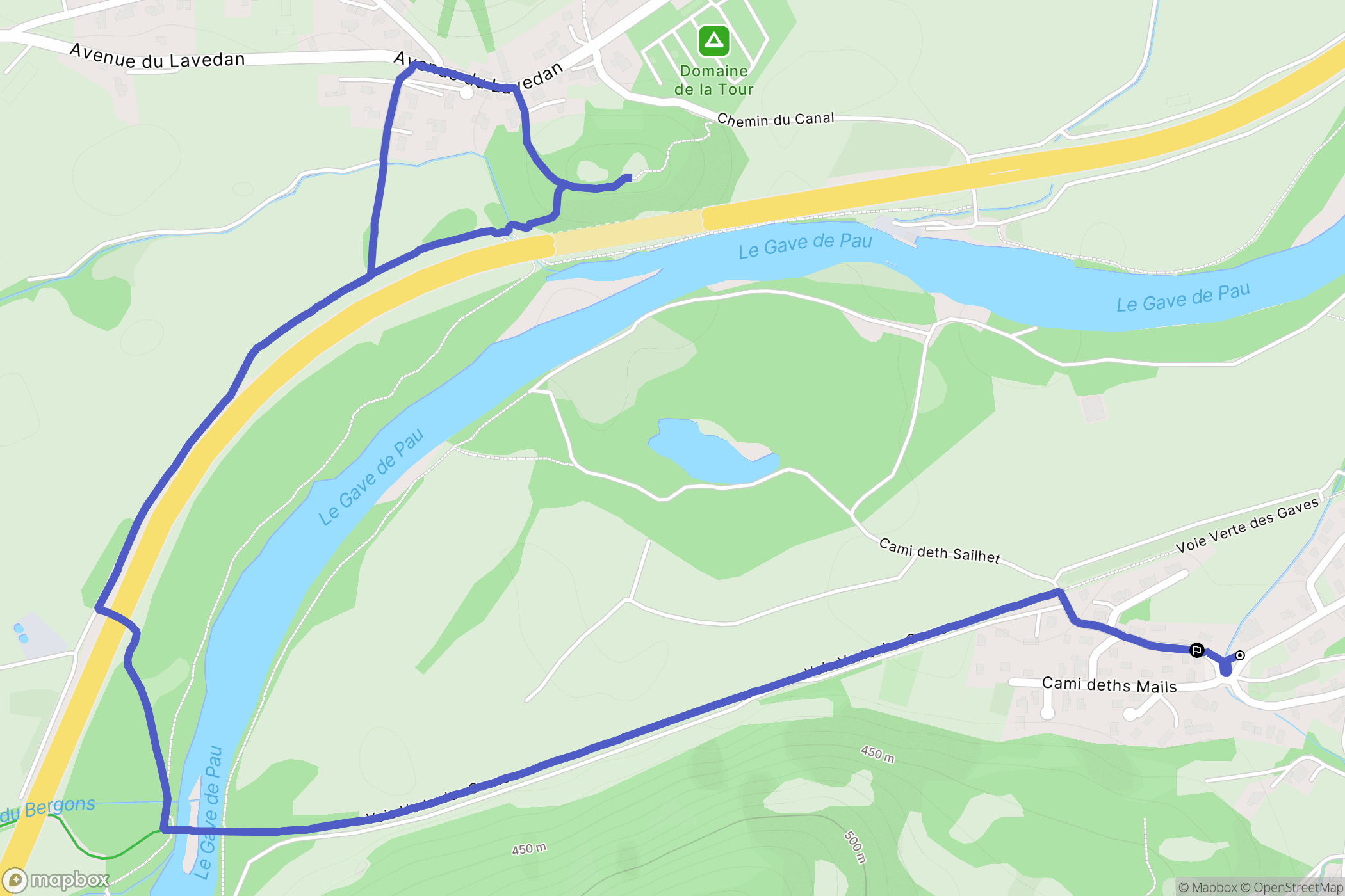 Boô-Silhen : carte du parcours de randonnée - France