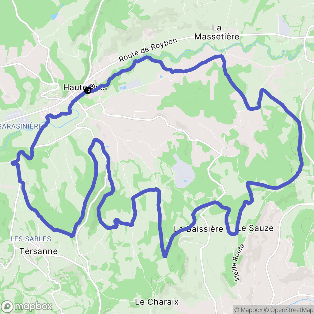 Hauterives : carte du parcours de randonnée - France