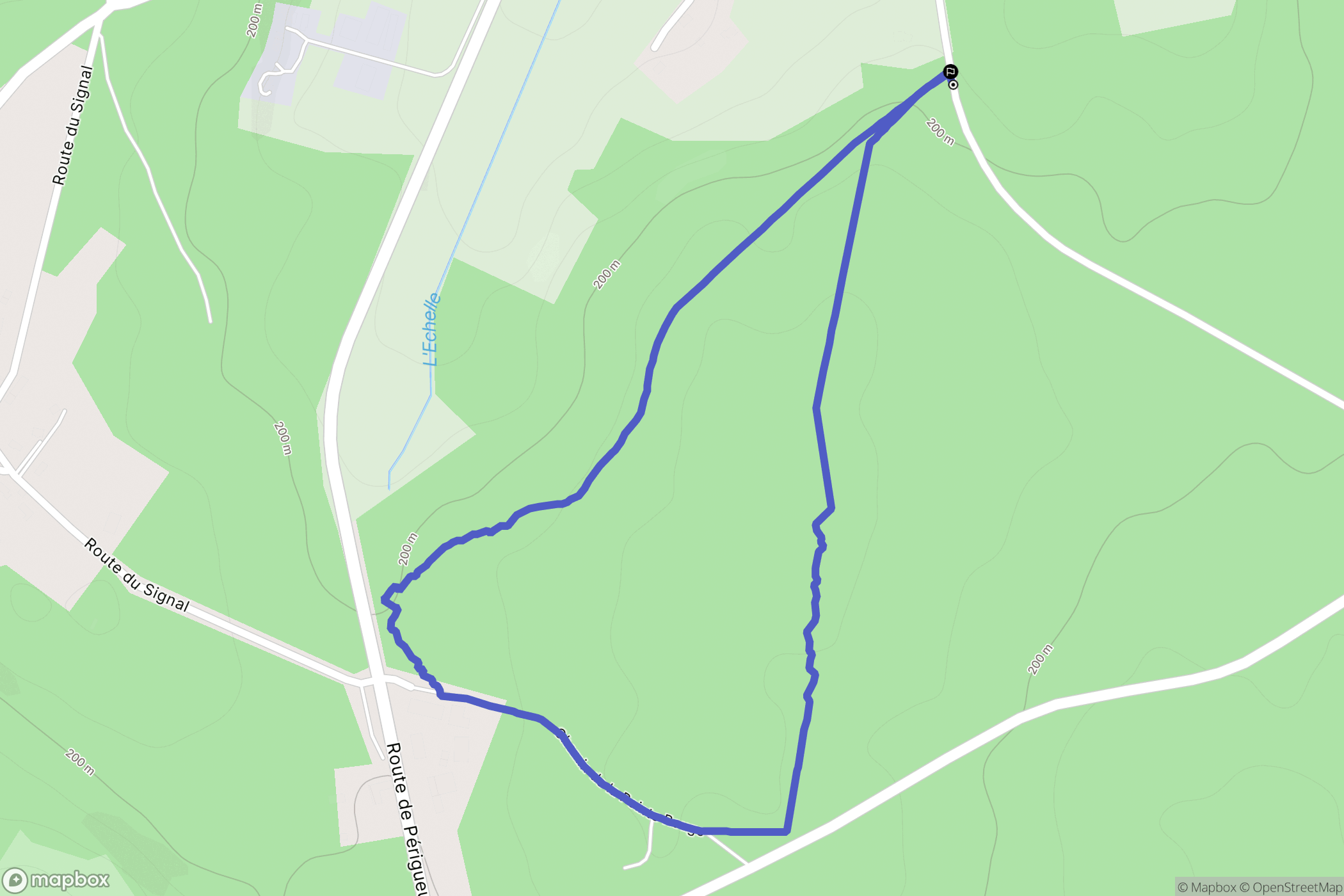 Dignac : carte du parcours de randonnée - France