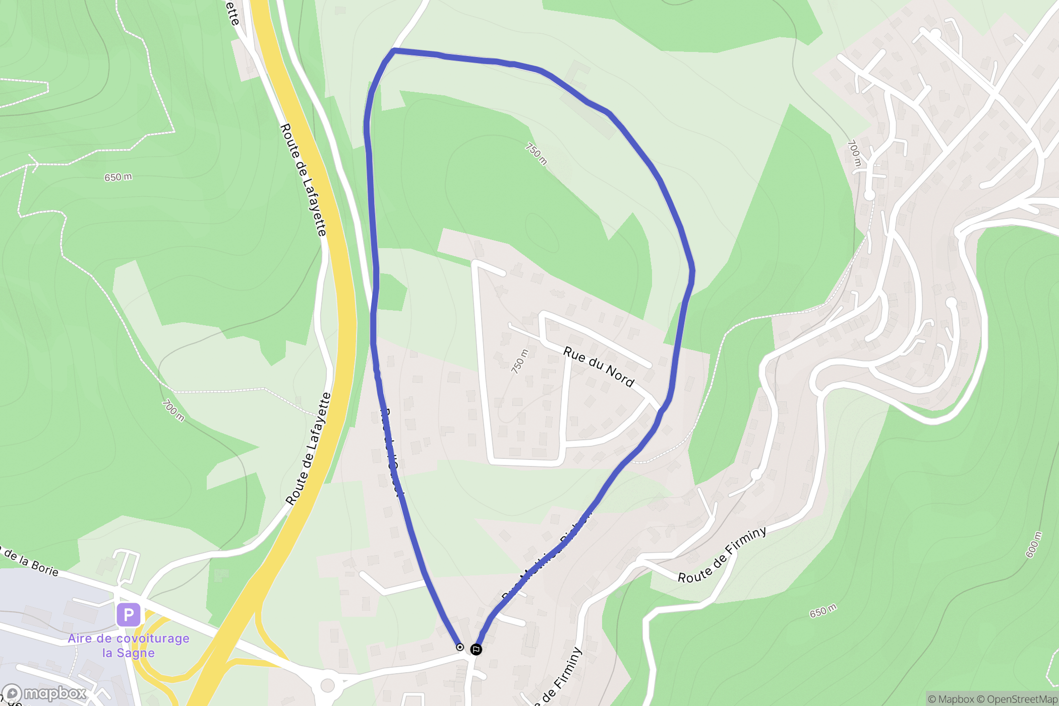 Saint-Ferréol-d'Auroure : carte du parcours de randonnée - France