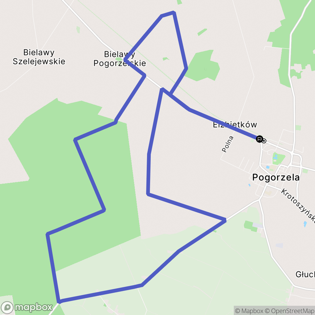Pogorzela: mapa trasy - Poland