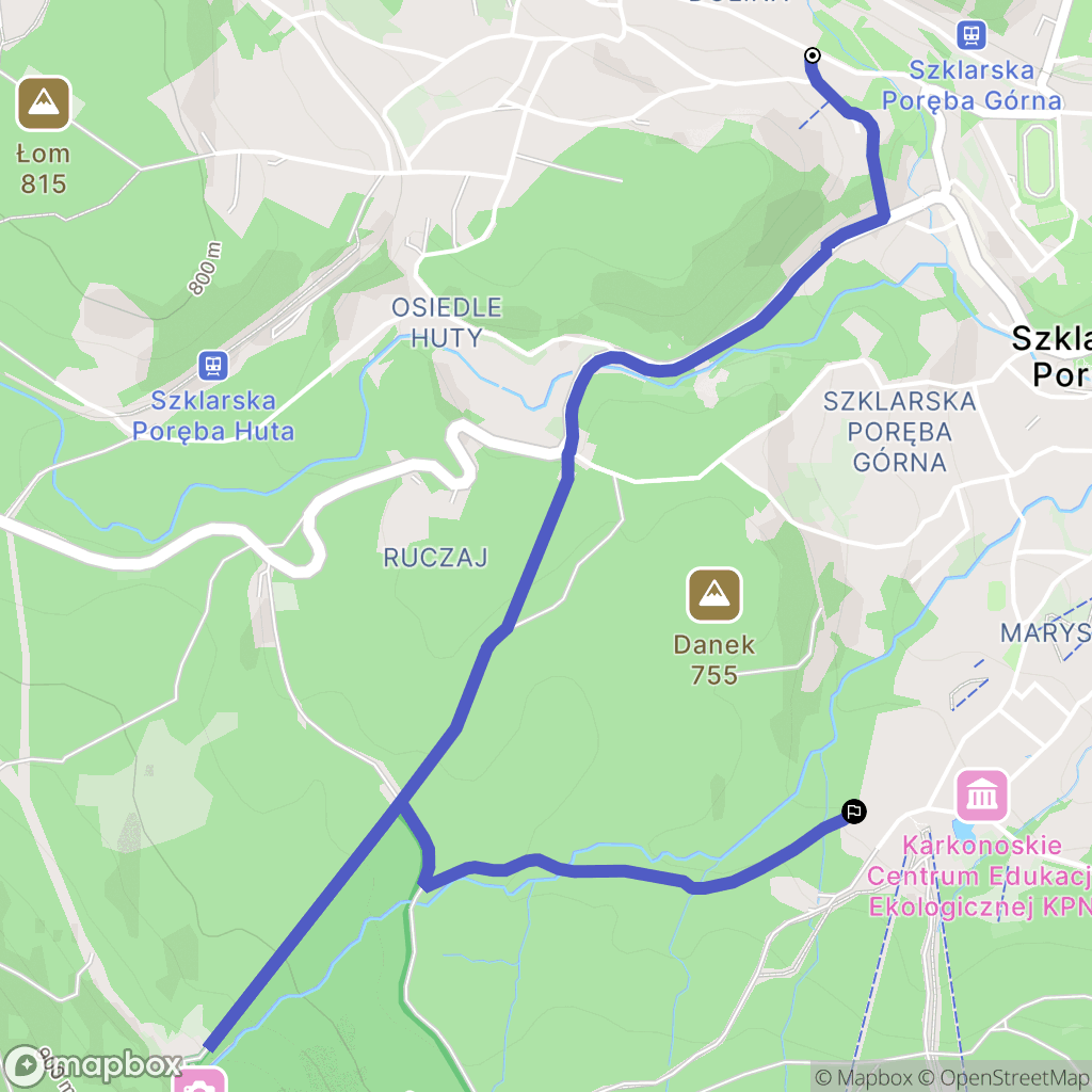 Szklarska Poręba: mapa trasy - Poland