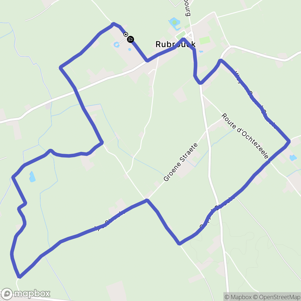 Rubrouck : carte du parcours de randonnée - France