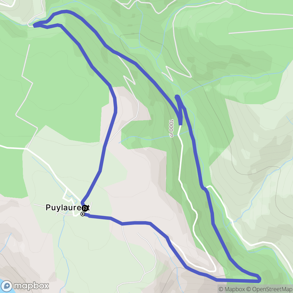 La Bastide-Puylaurent : carte du parcours de randonnée - France
