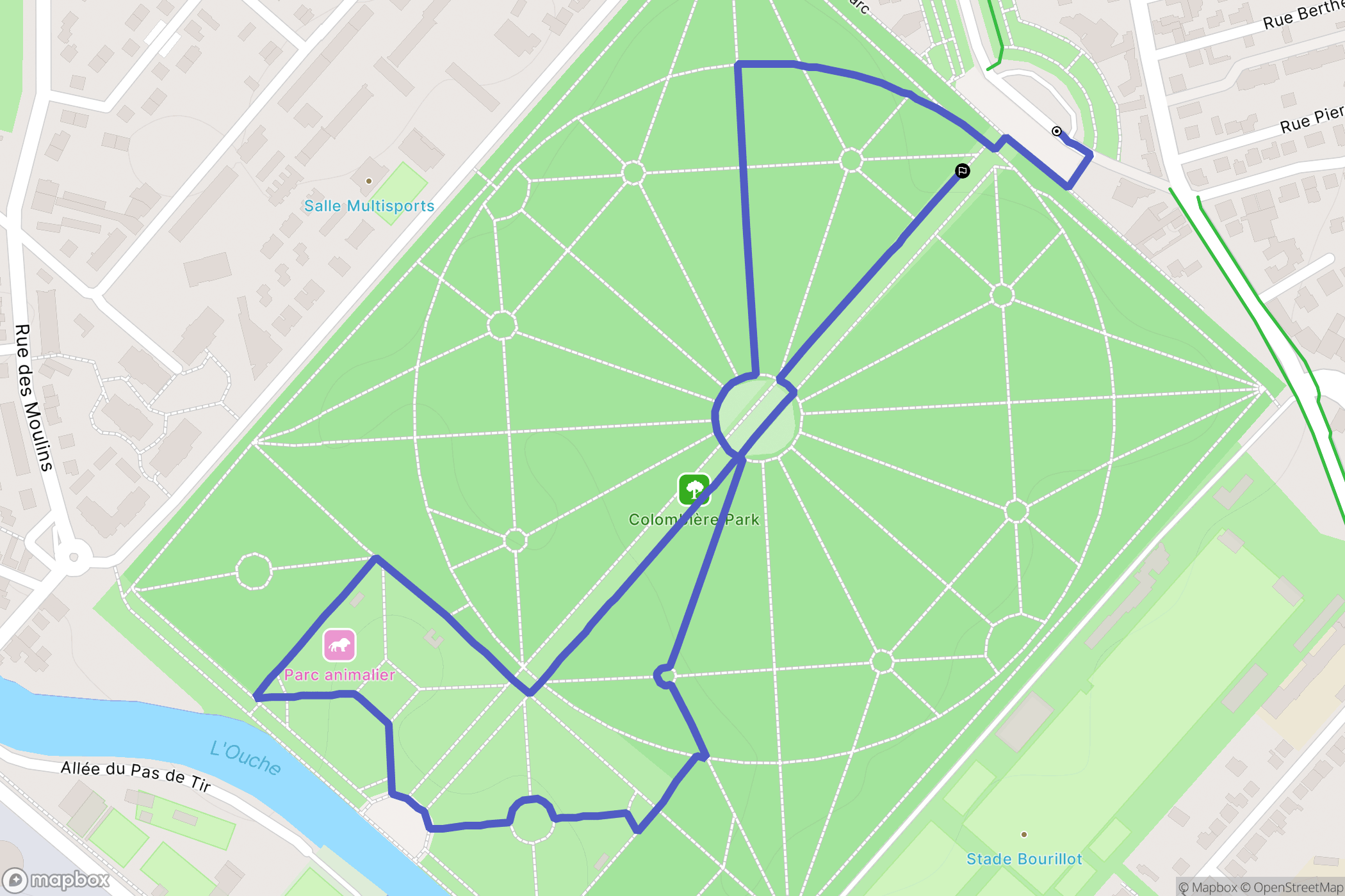 Dijon : carte du parcours de randonnée - France