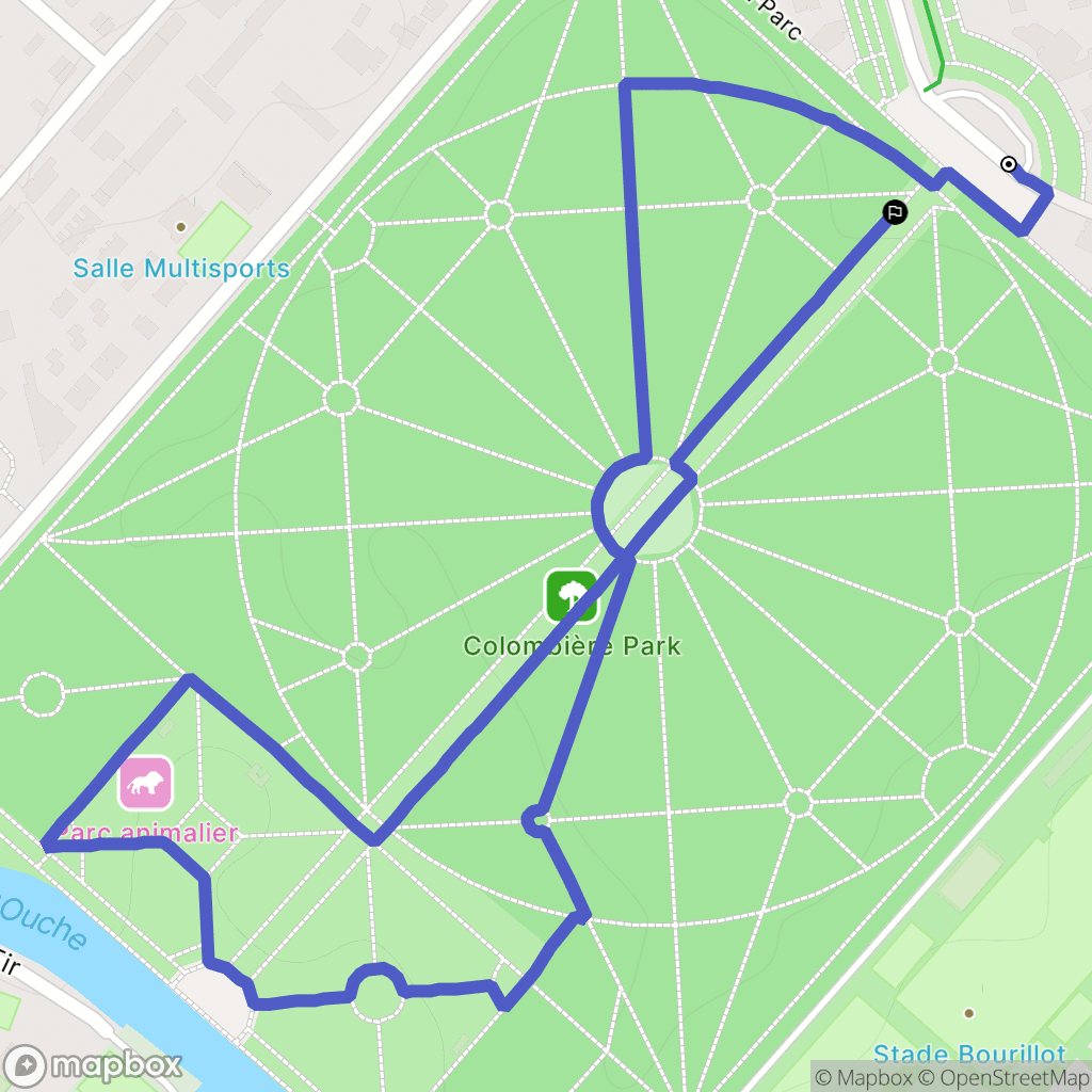 Dijon : carte du parcours de randonnée - France