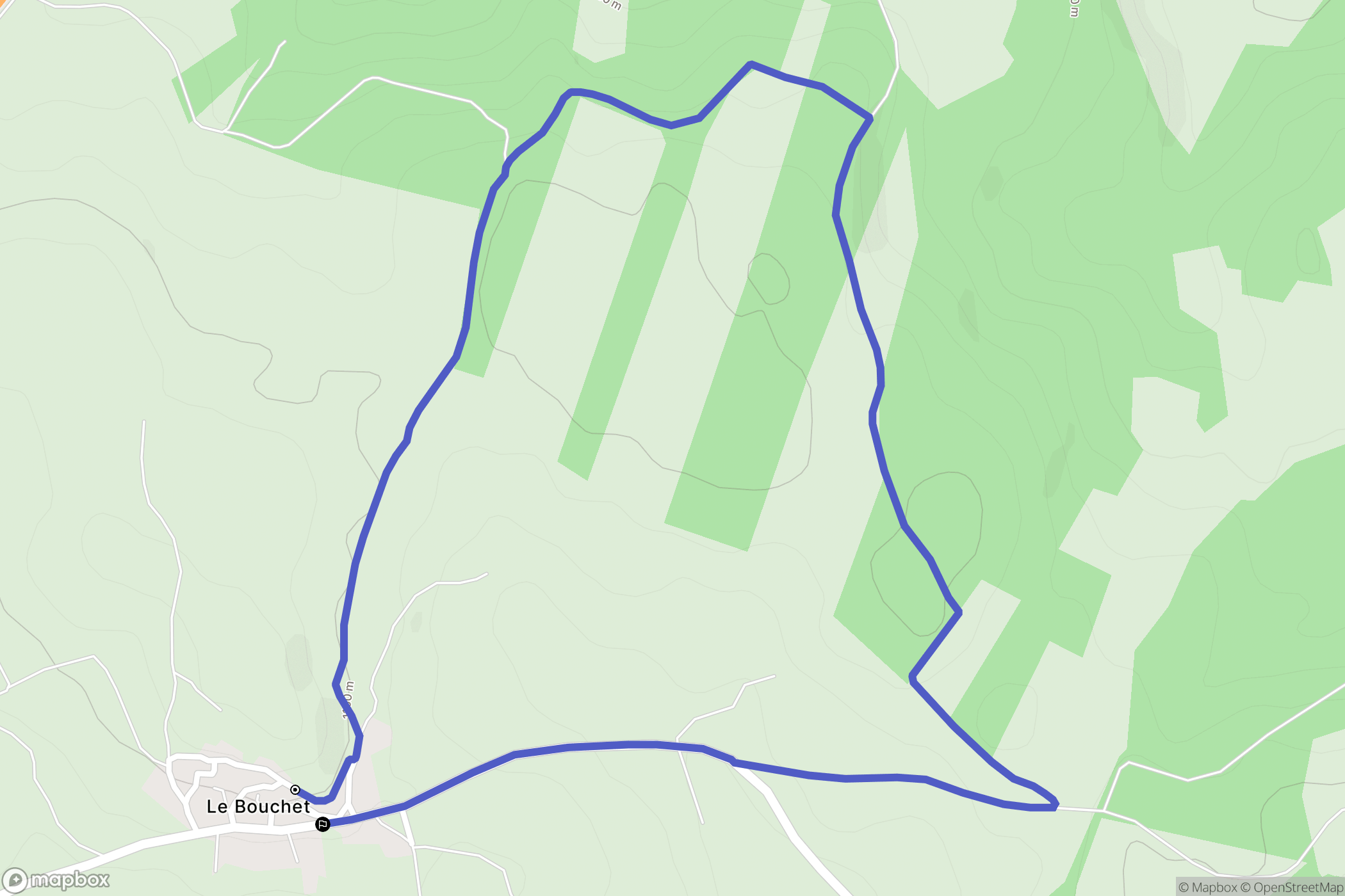 Mentières : carte du parcours de randonnée - France