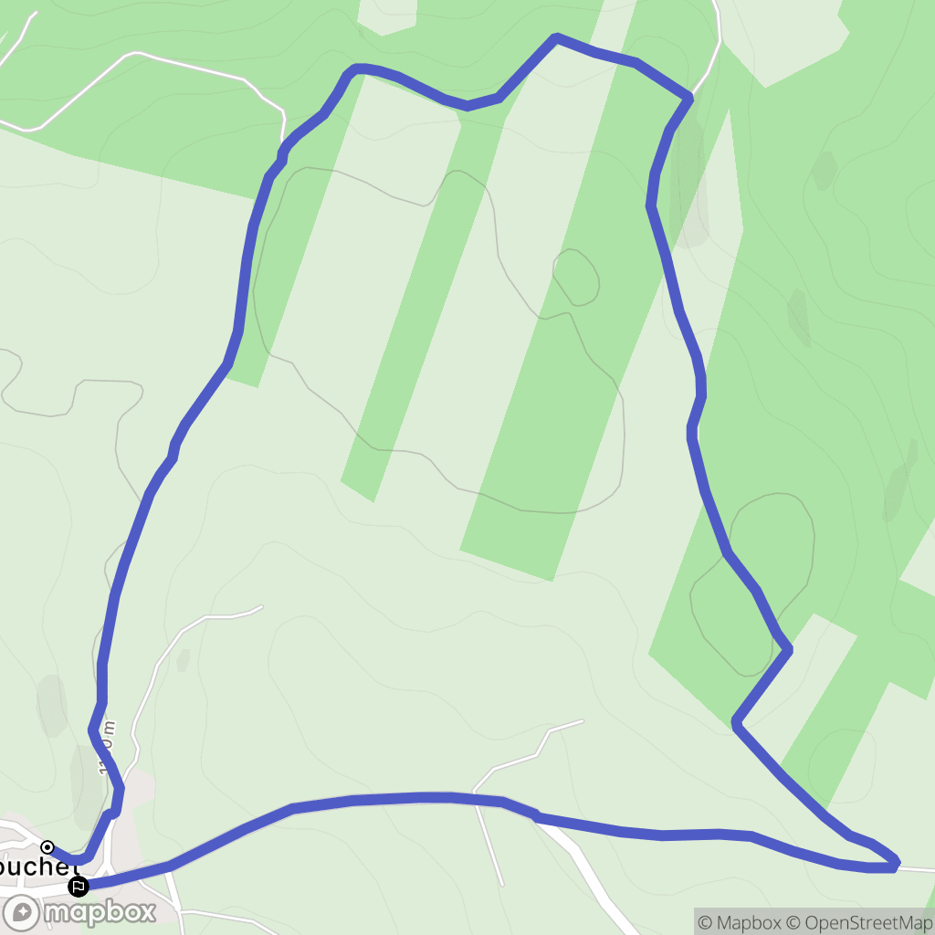 Mentières : carte du parcours de randonnée - France