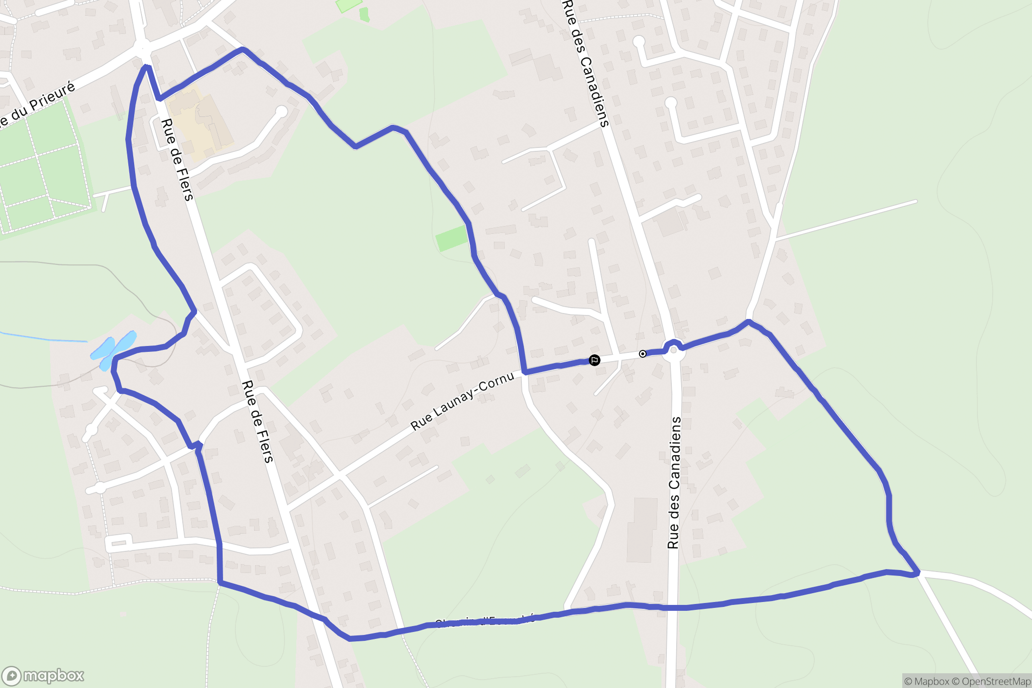 Saint-Georges-des-Groseillers : carte du parcours de randonnée - France