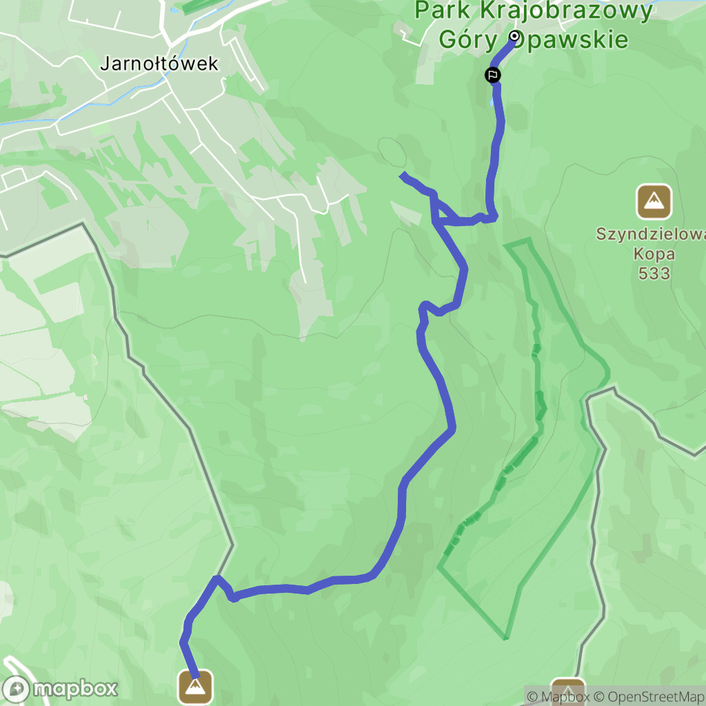 Pokrzywna: mapa trasy - Poland